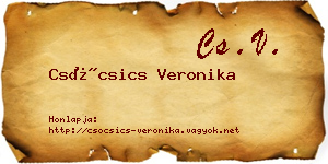 Csócsics Veronika névjegykártya